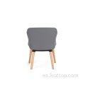 Diseño simple silla de ocio de tela de brazo de asiento tapizado